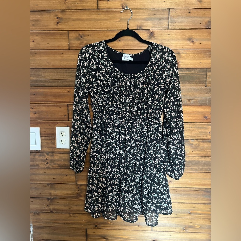 PRINCESS POLLY Polina Mini Dress In Black Floral size 0 - Picture 2 of 8